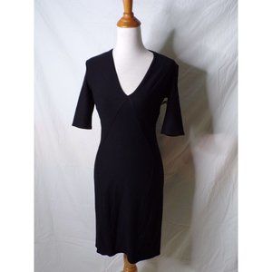HELMUT LANG Cut-Out Back Knit Dress Black Medium NEW